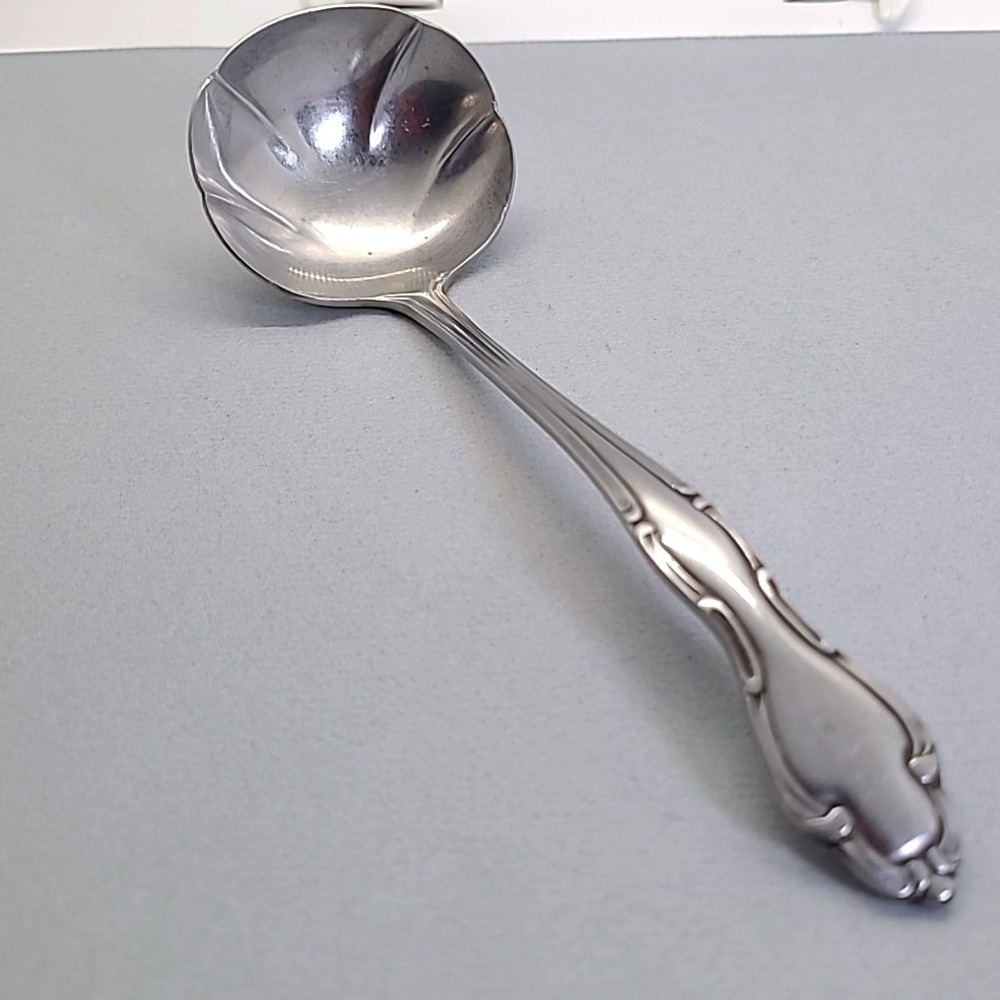 Vintage Northland Gravy Ladle Stainless Steel Silver Scroll Shell‎ Bowl Japan